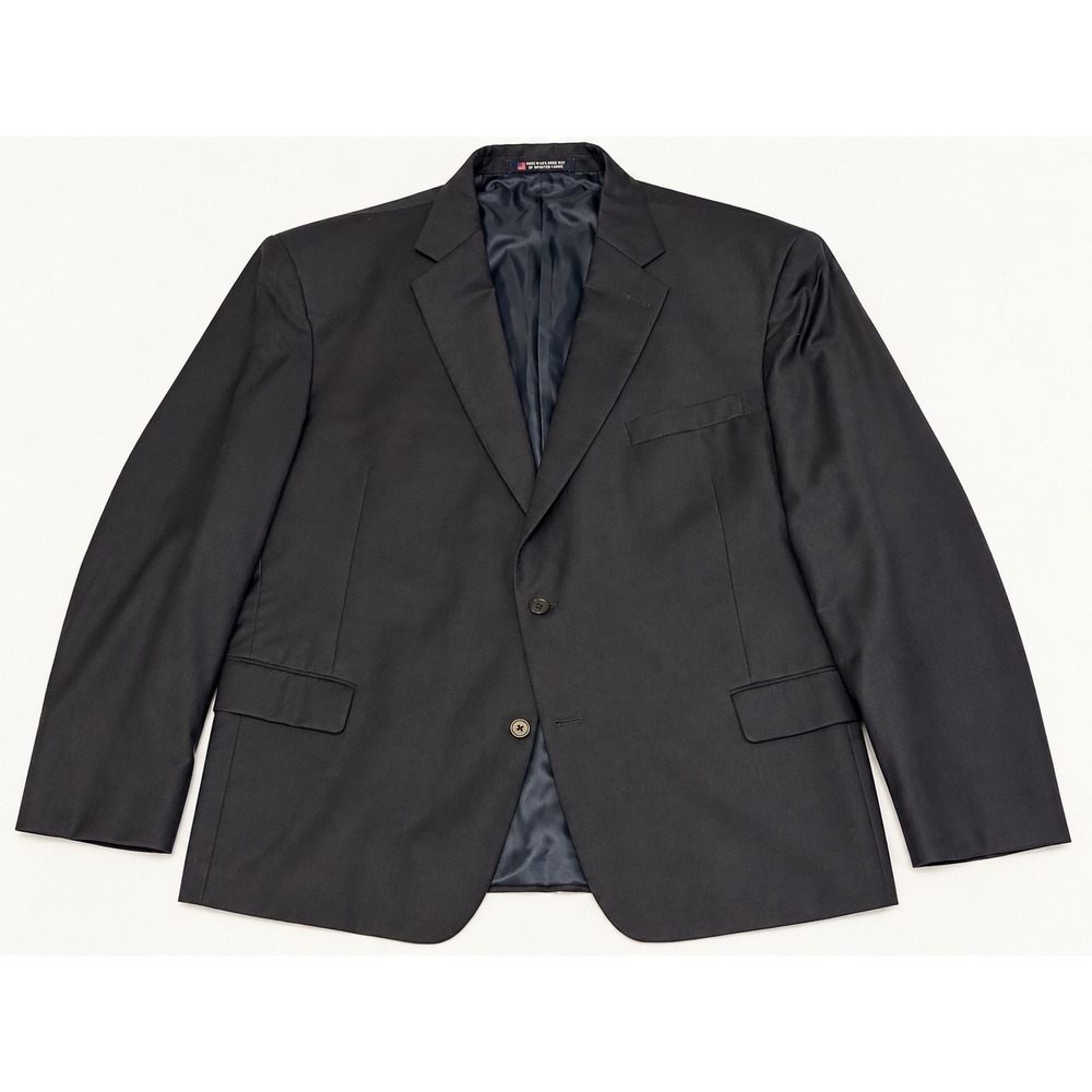 Hart Schaffner Marx Blazer Men's 52L Black Two Button Made in USA
